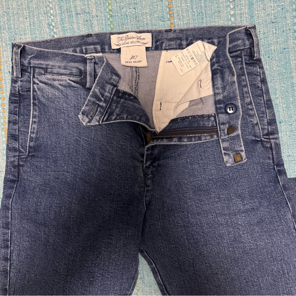 cropped Remi Relief Blue Jeans